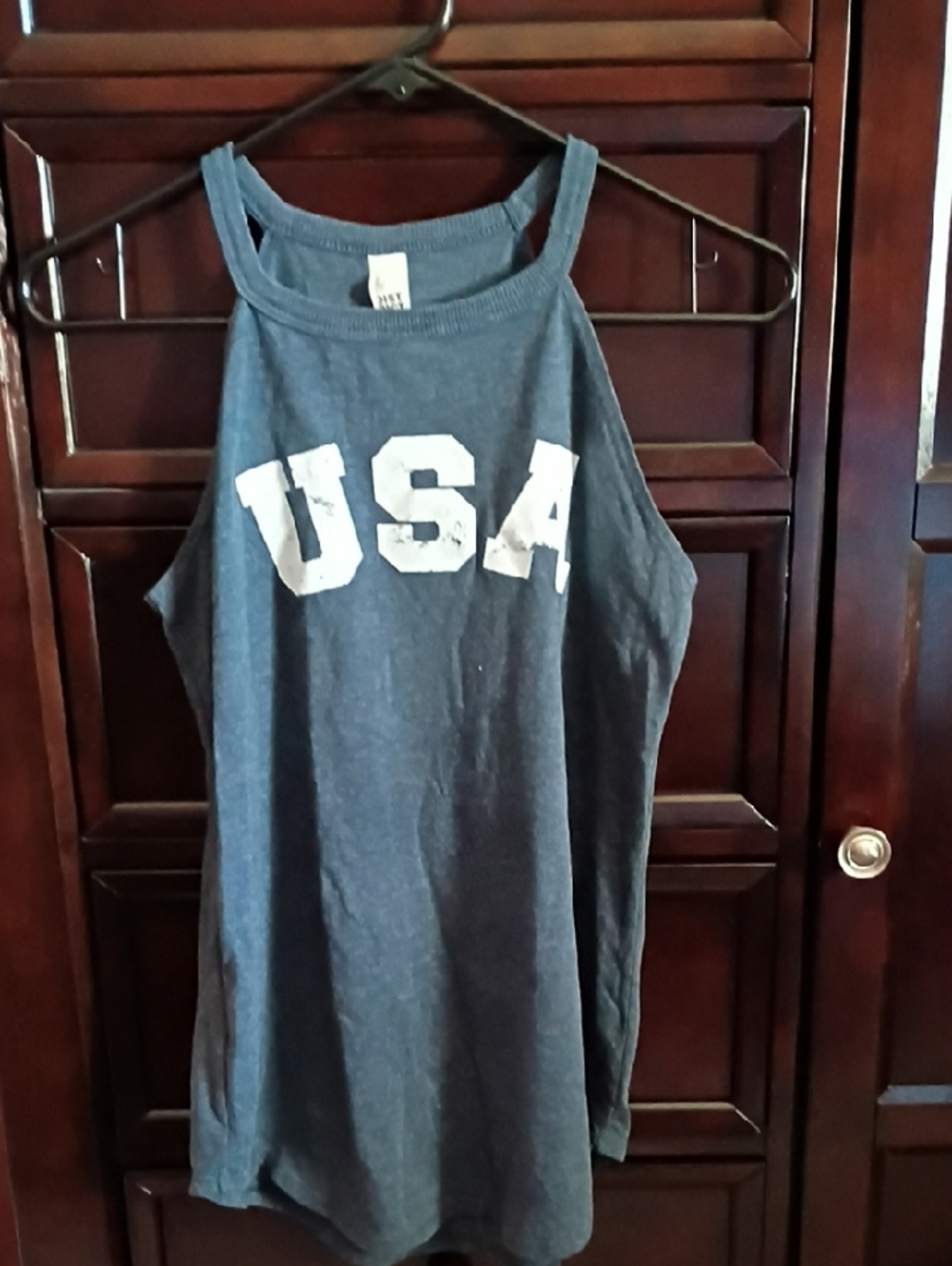 Navy USA Graphic Tank Top